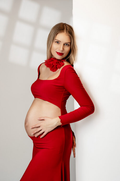 maternity photography dress Amour jersey gown with belly cut pregnancy photoshoot outfit