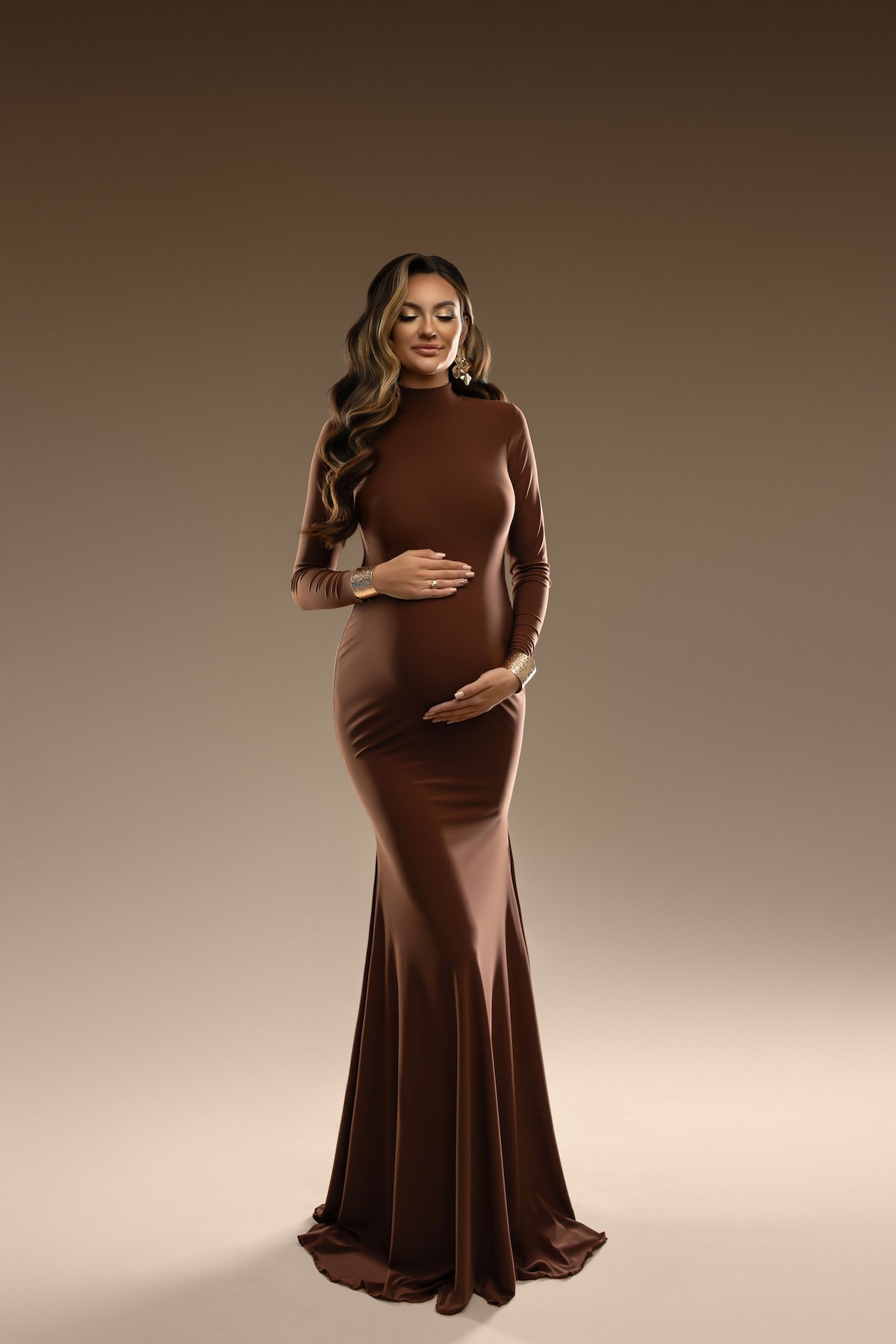 maternity photography dress Debora mermaid jersey gown pregnancy photoshoot outfit