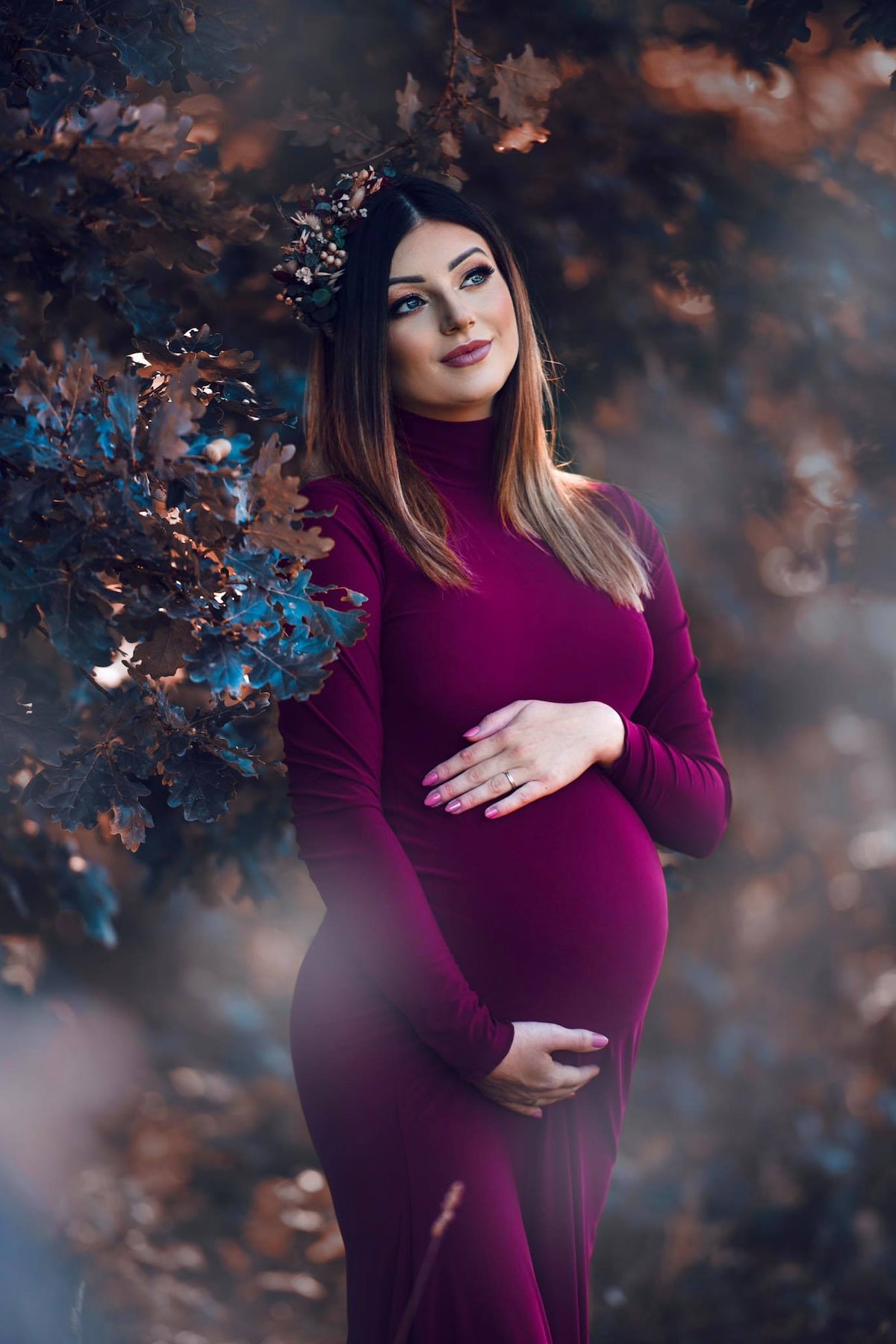 elegant maternity photography dress Debora mermaid pregnancy gown