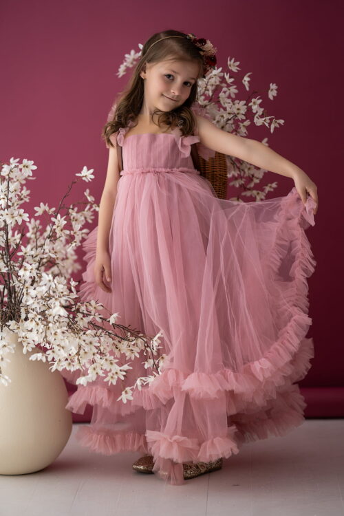 Pink Paloma tulle dress for children’s photography
