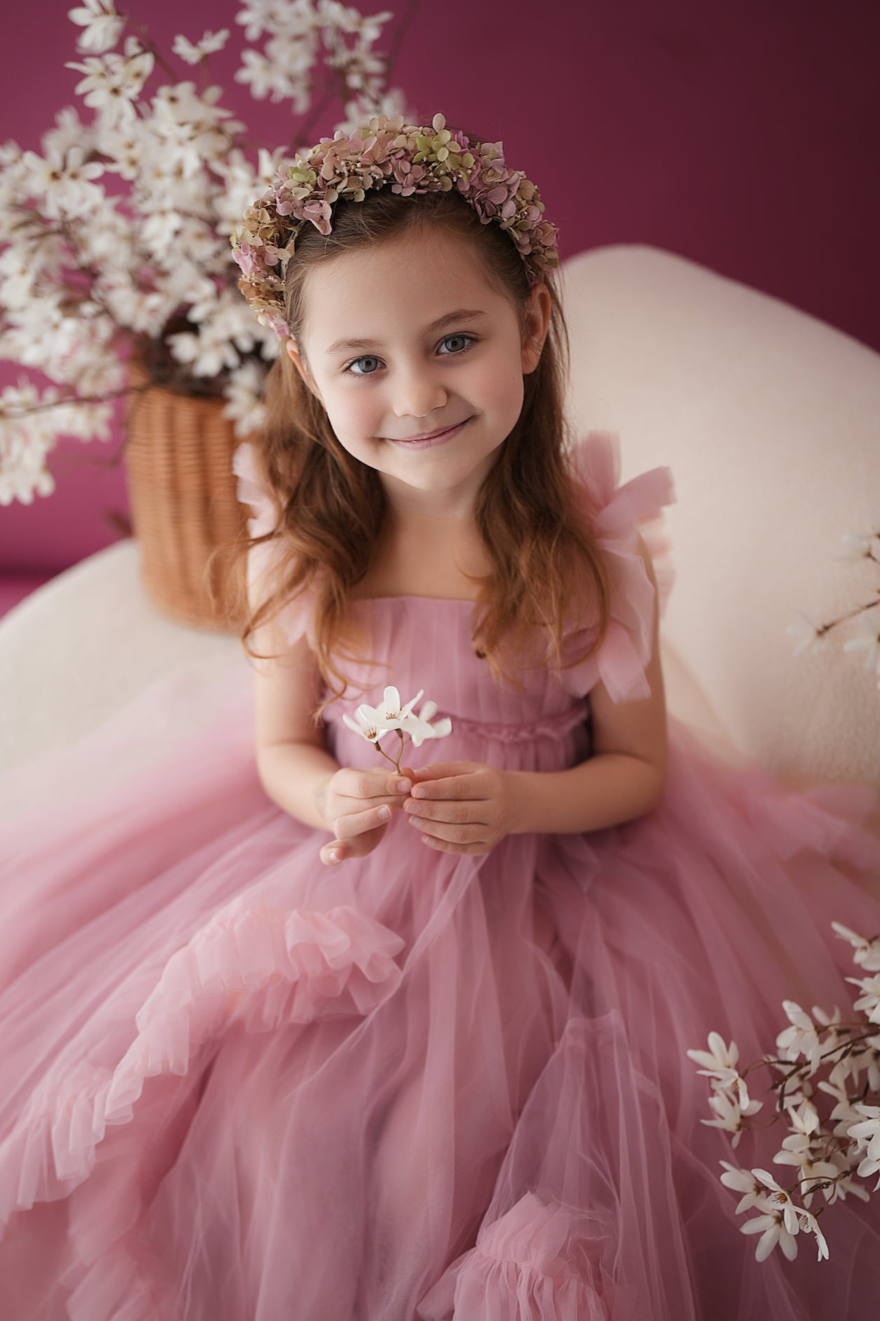 Paloma pink tulle kids dress – Kamaprops